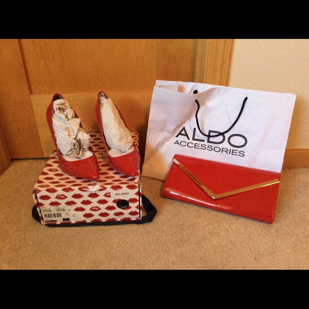Aldo Red Patent Leather Heels